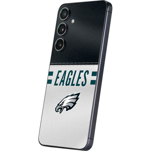NFL Philadelphia Eagles White Striped Galaxy S25 Skin